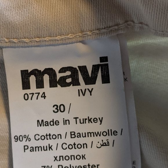 Mavi Ivy Slim Cargo Pants Antique White - Picture 10 of 10
